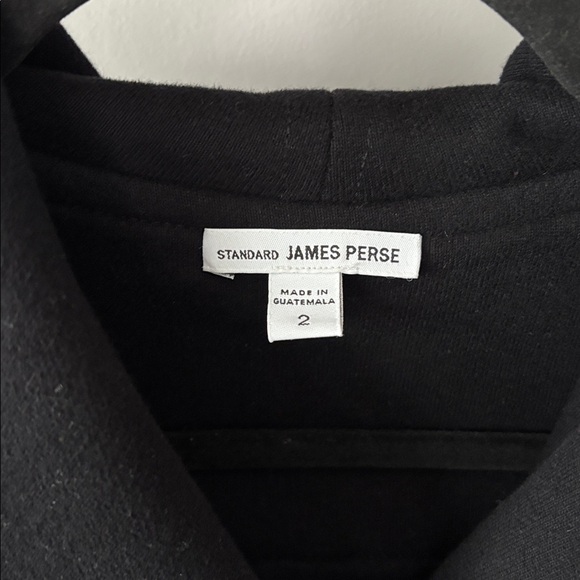 James Perse Black Double-Breasted Hoodie Jacket – Size 2 - Picture 3 of 6